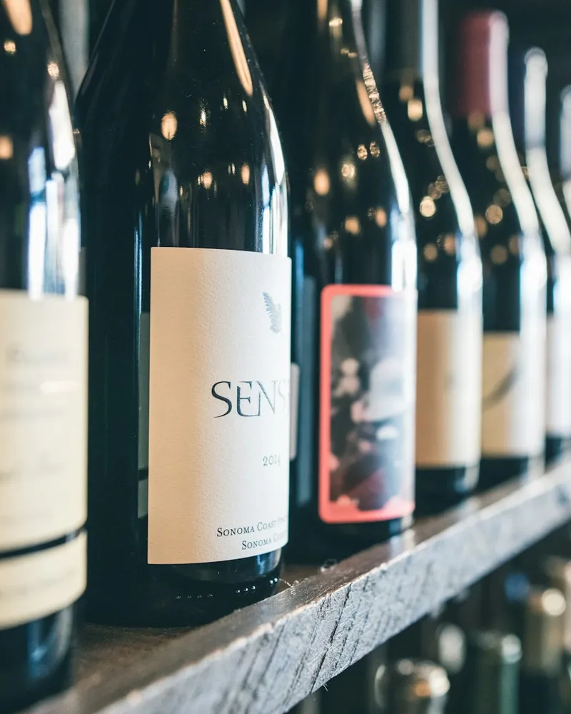 Botellas en la vinoteca